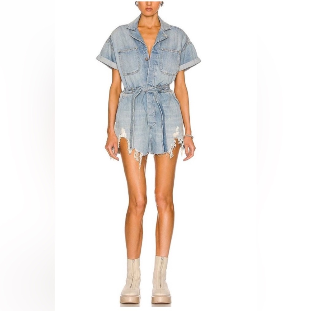 R13 Mick Romper in Toni Blue